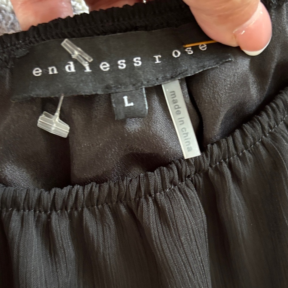 Endless Rose Black Ruffle Romper - Picture 2 of 6